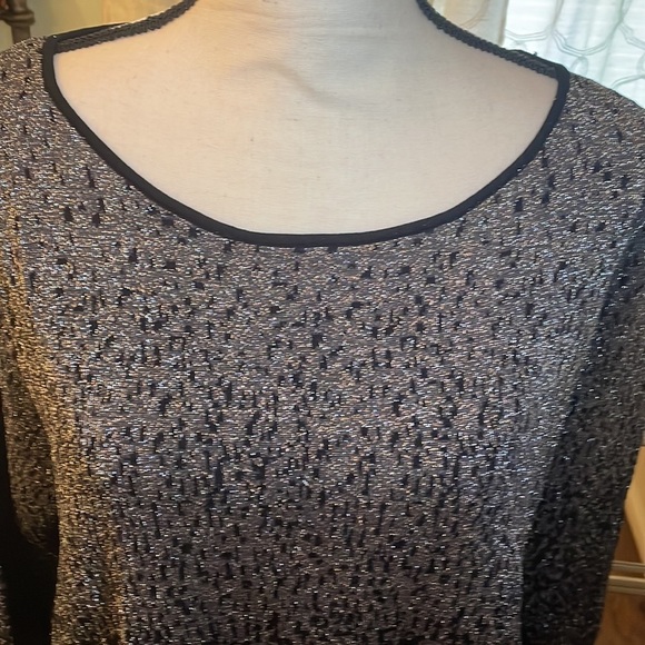 Chelsea & Theodore XL shimmer tunic w/asymmetrical hem. Perfect condition. ✨​​ - Picture 2 of 8